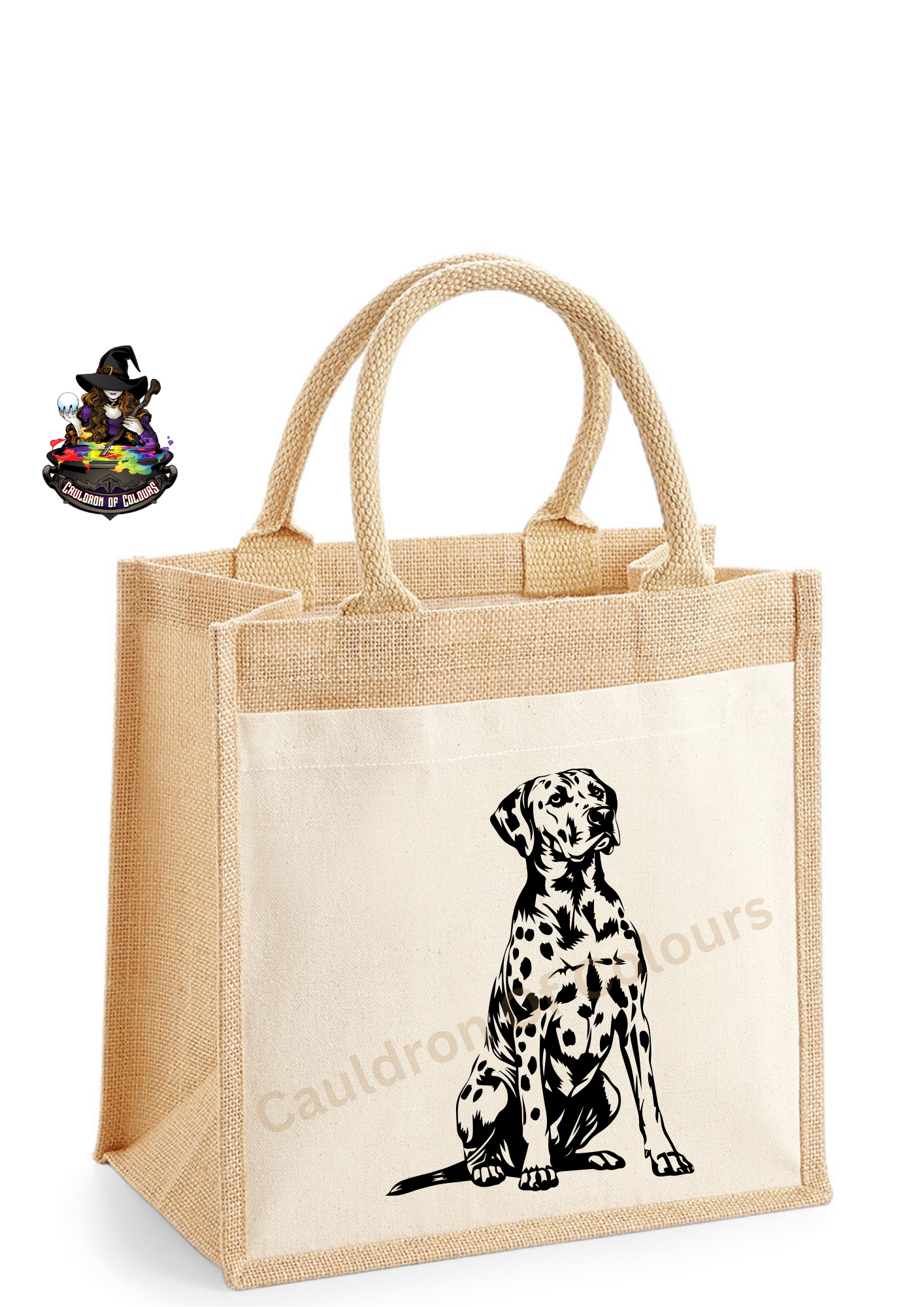 Dalmation Jute Tote Bag