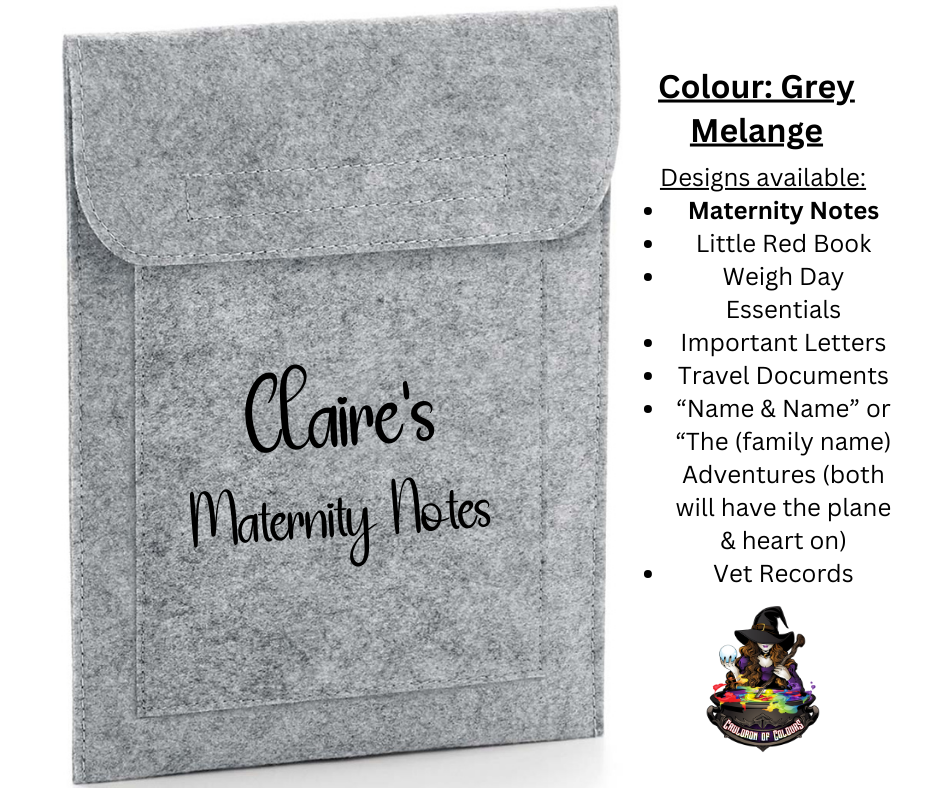 Personalised Felt Document Holder