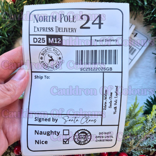 North Pole Postage Label (Personalised or Plain)