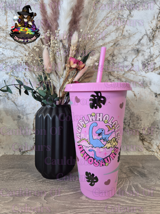 A Girl Who Loves Dinosaurs Cold Cup