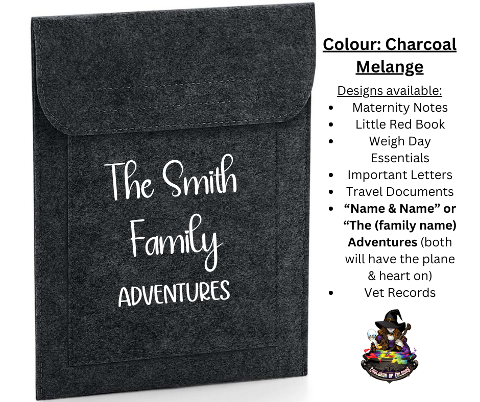 Personalised Felt Document Holder