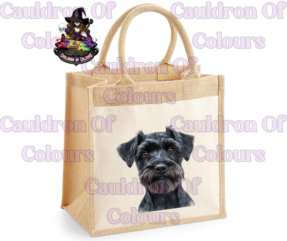 Schnauzer Jute Tote Bag