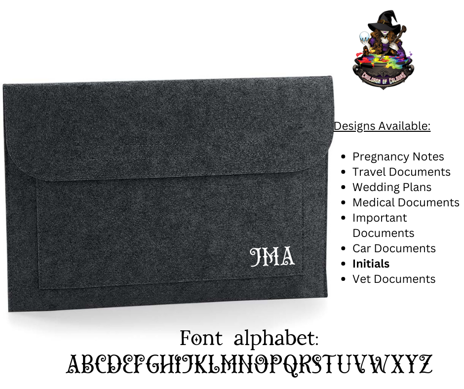 Personalised Felt A4 Document Holder