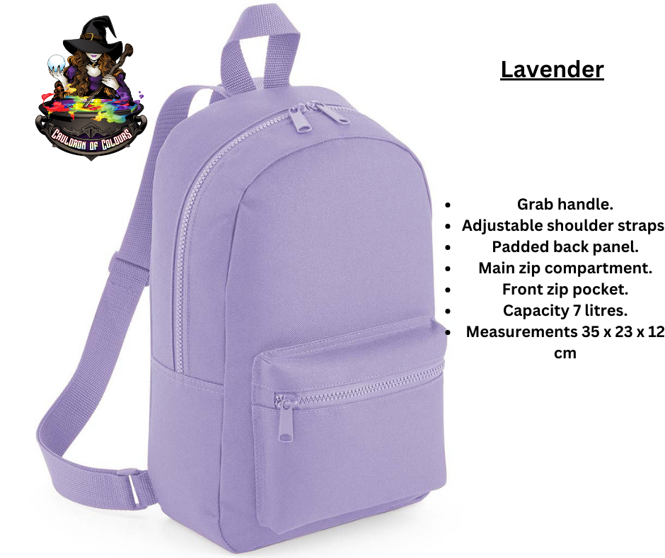 Lavender 7 Litre Backpack (with decal)