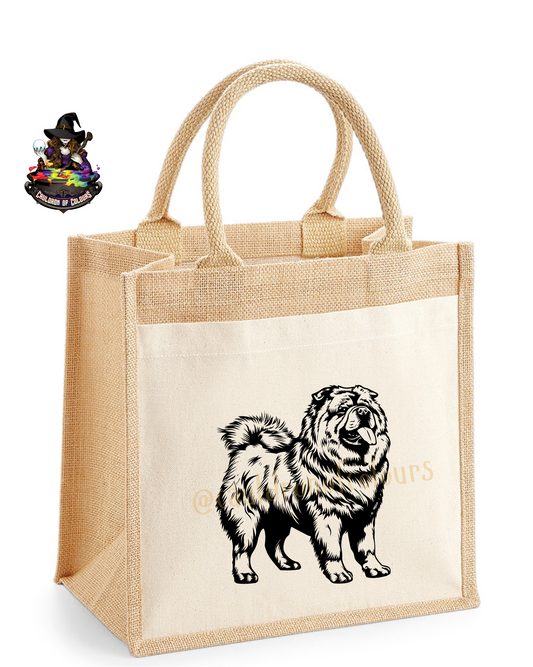 Chow chow Jute Tote Bag