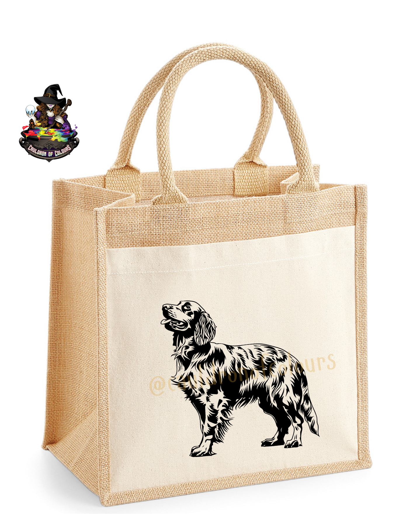 English Setter Jute Tote Bag