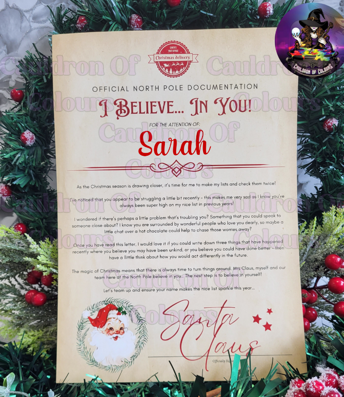 I Believe In You Certificate (Multiples Designs!)