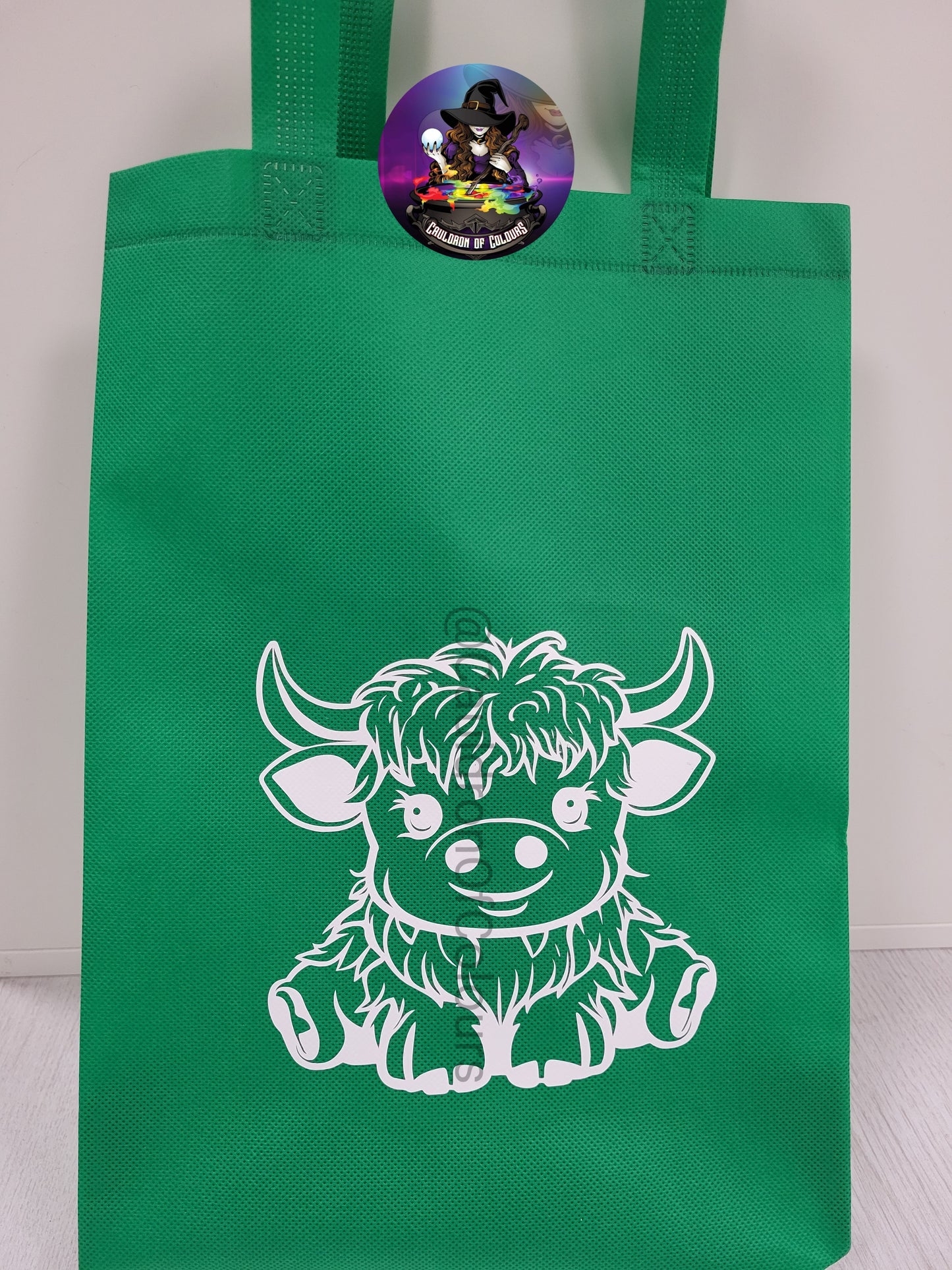 Highland Cow Rainbow Tote Bags