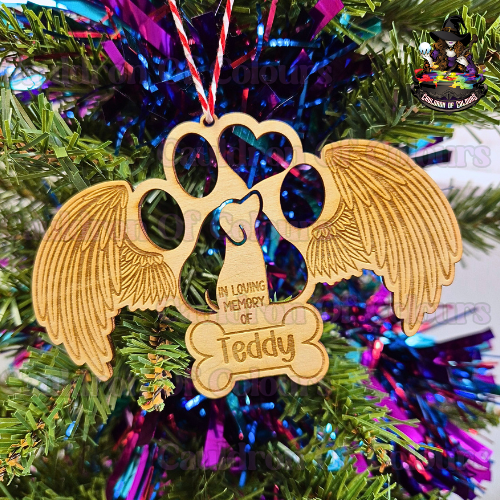 In Loving Memory Of... Personalised Dog Wooden Ornament