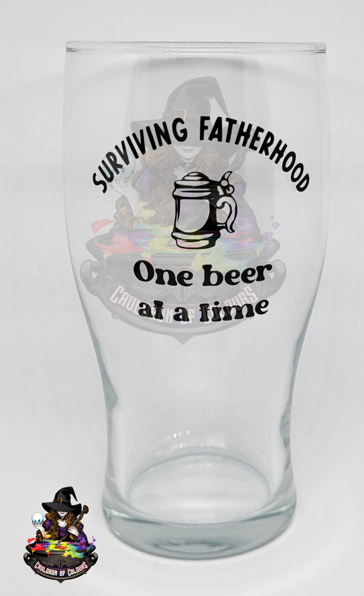 Surviving Fatherhood Beer Glass