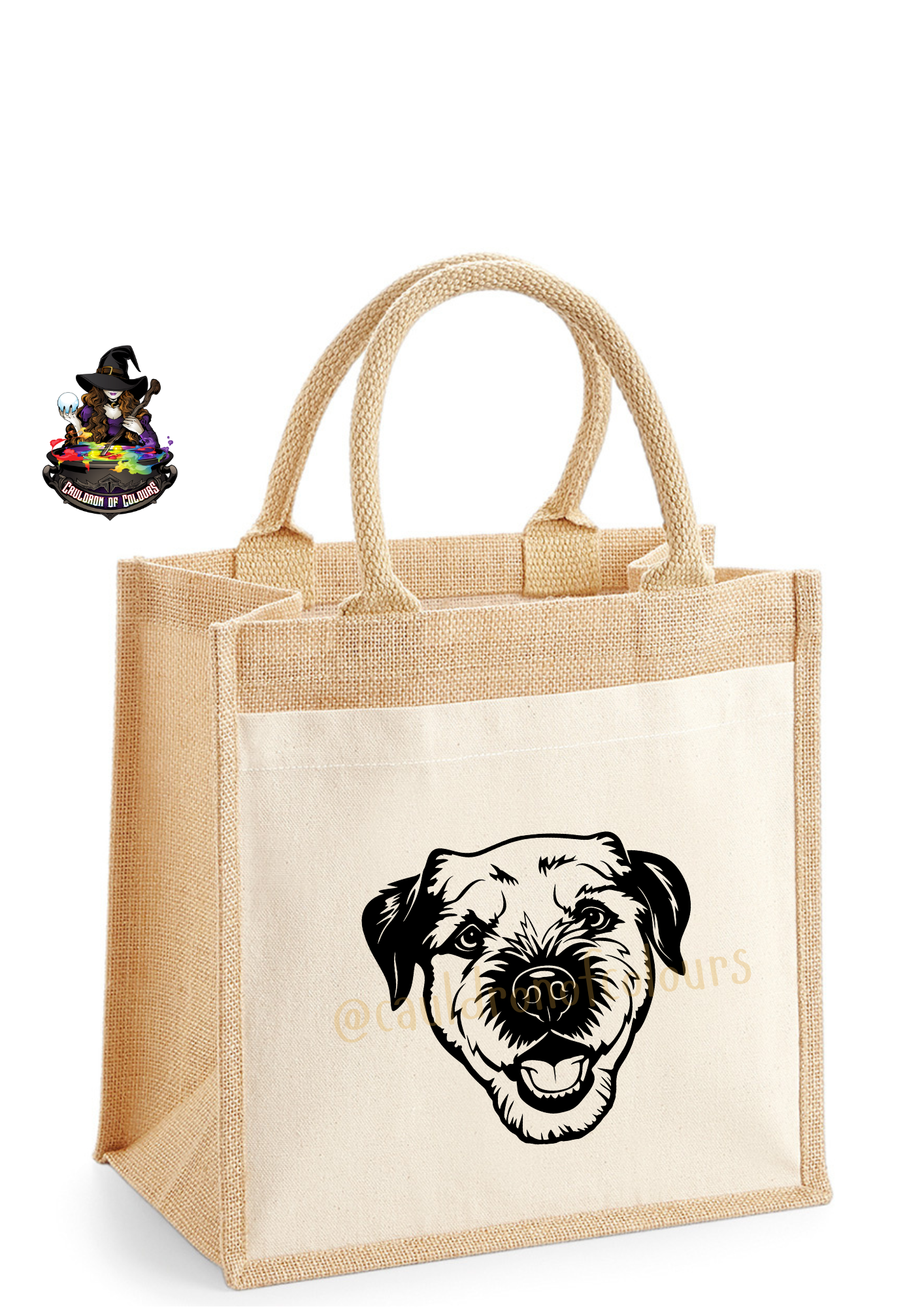 Border Terrier Jute Tote Bag