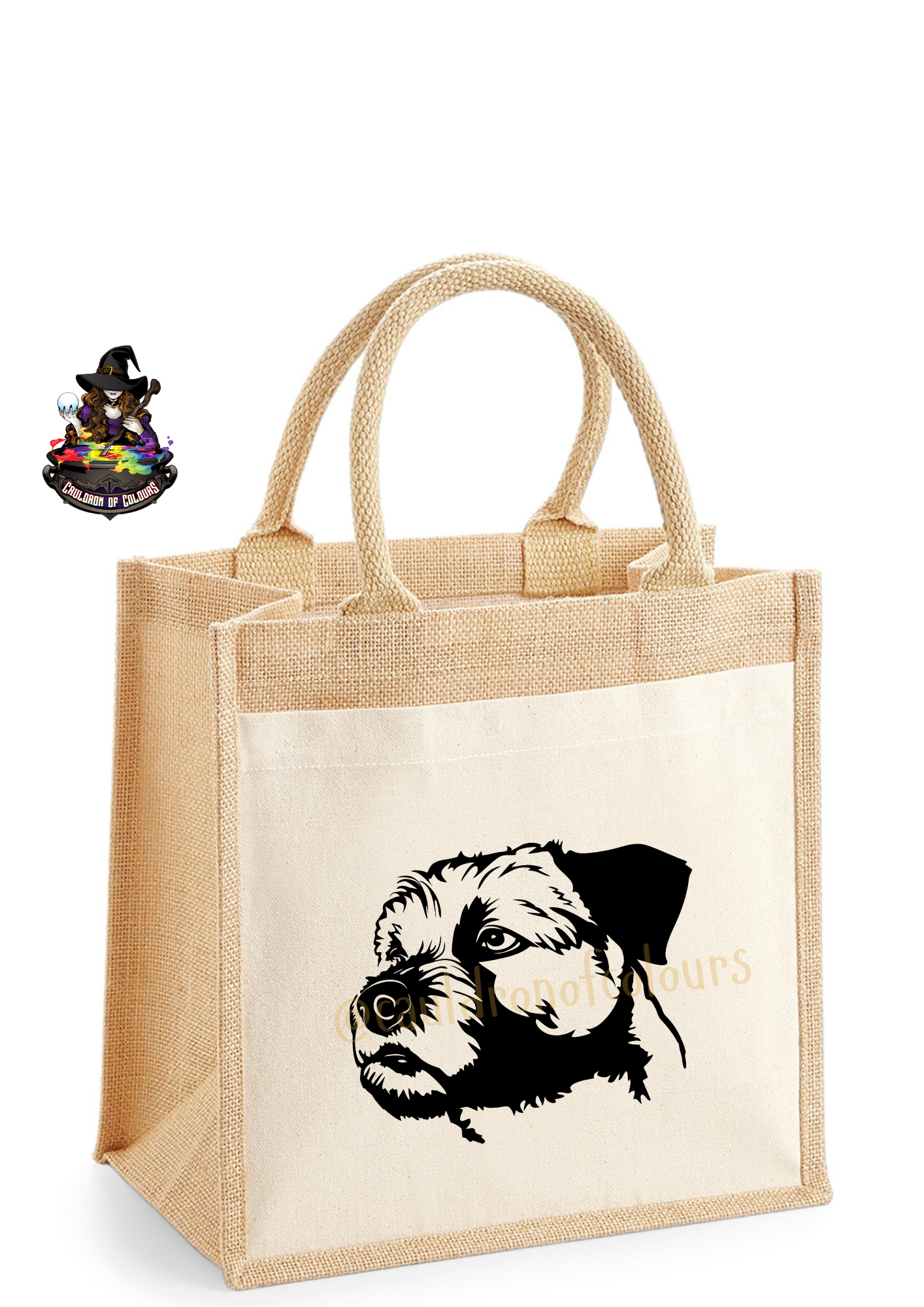 Border Terrier Jute Tote Bag