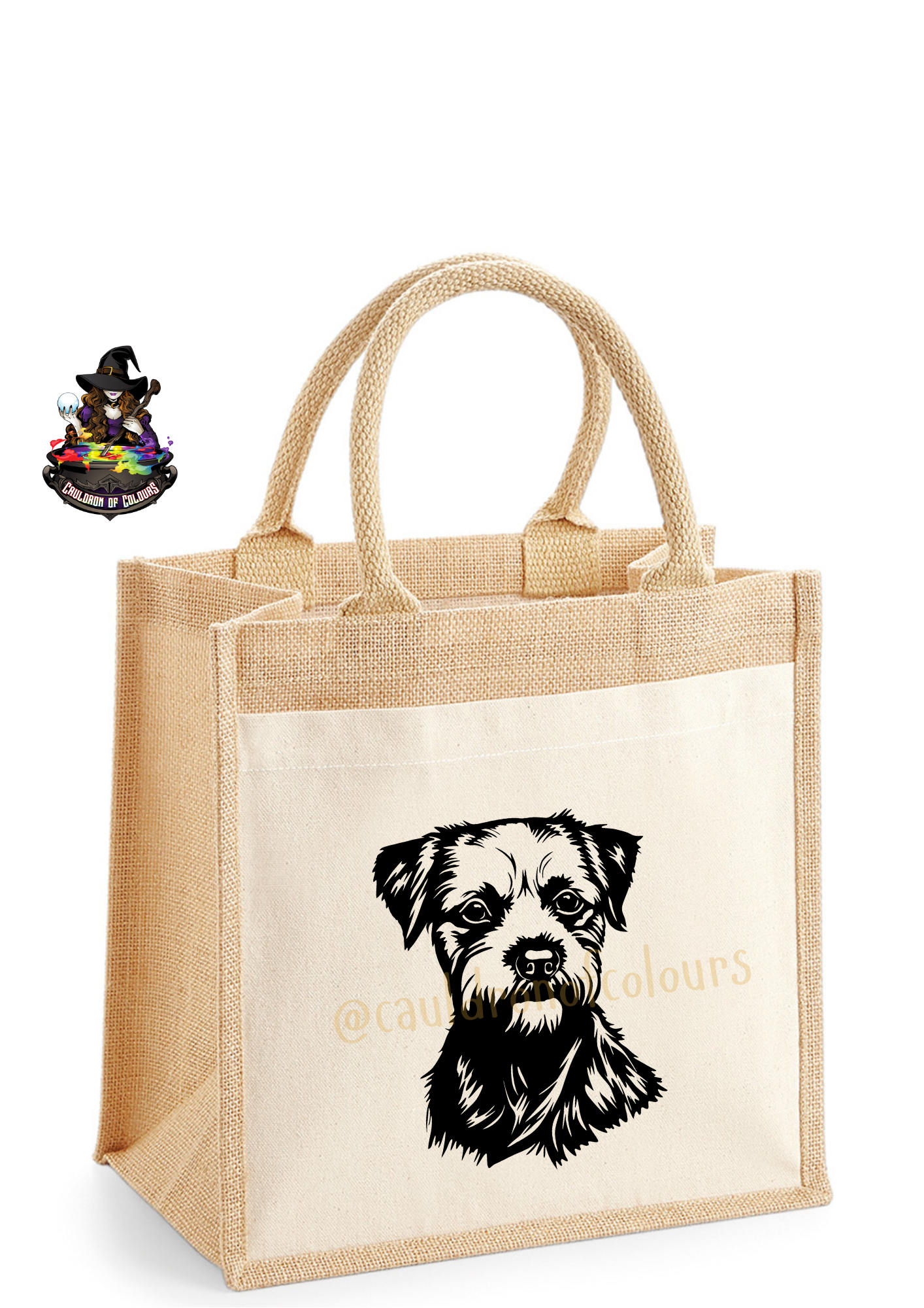 Border Terrier Jute Tote Bag