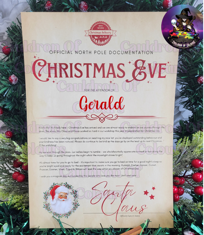Christmas Eve Certificates (Multiples Designs!)