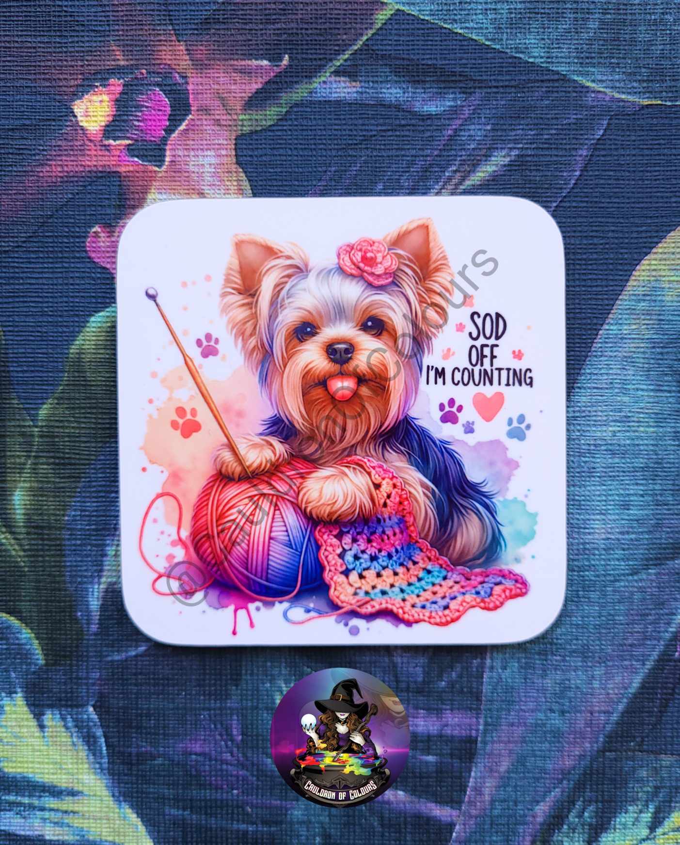 Sod Off I'm Counting, Yorkshire Terrier Coaster