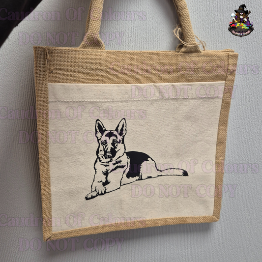 German Shepherd Jute Bag