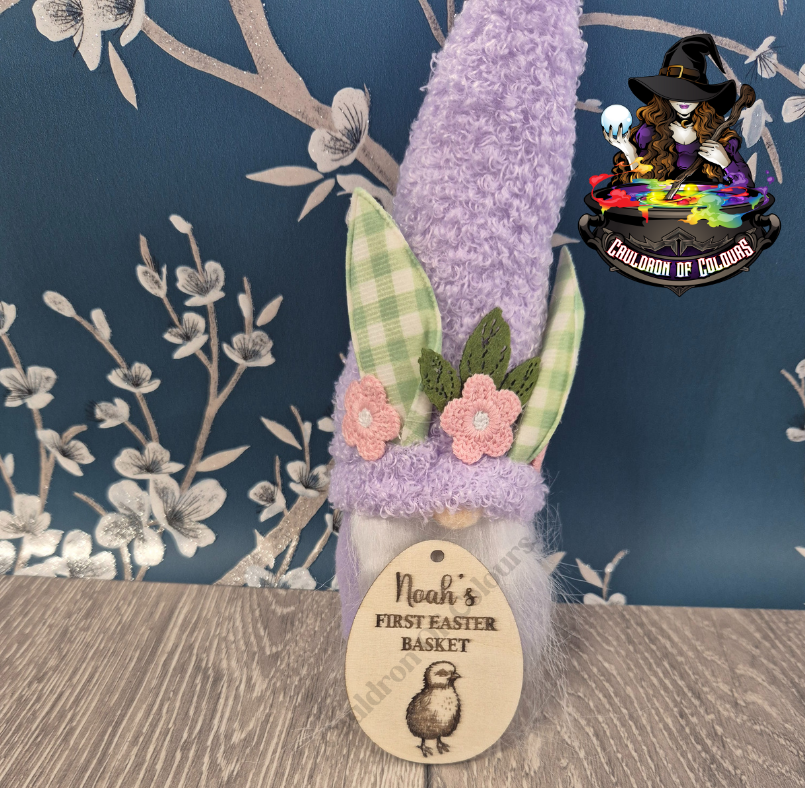 Personalised Easter Egg Basket Tag